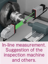 In-line measurement.  Suggestion of the inspection machine and others.
